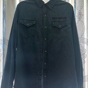 True Religion Chambray LS Shirt  Size M